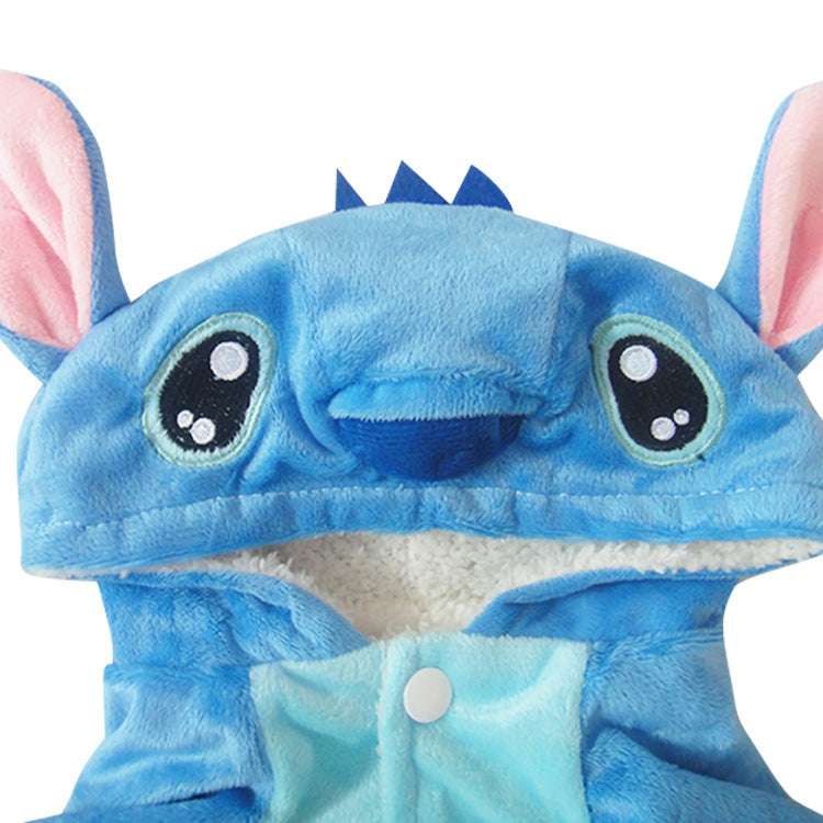 KFX-3089341 Blue Velvet Pet Dog Teddy Clothing for Small, Medium, and Large Dogs