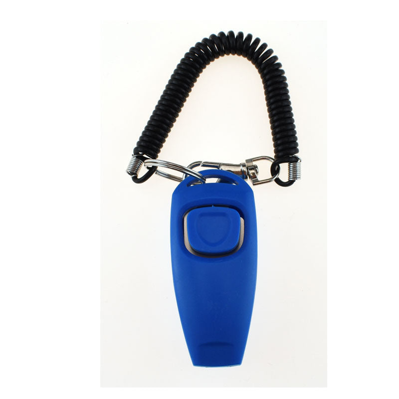 KFX-3091773 Two-in-One Pet Training Clicker and Whistle with Adjustable Wristband - Multiple Color Options Available