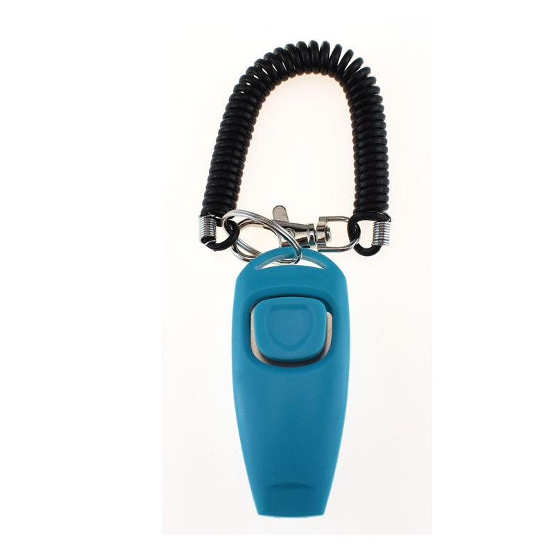 KFX-3091773 Two-in-One Pet Training Clicker and Whistle with Adjustable Wristband - Multiple Color Options Available