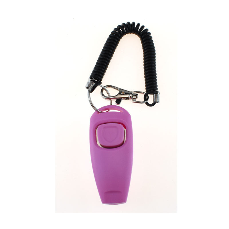 KFX-3091773 Two-in-One Pet Training Clicker and Whistle with Adjustable Wristband - Multiple Color Options Available