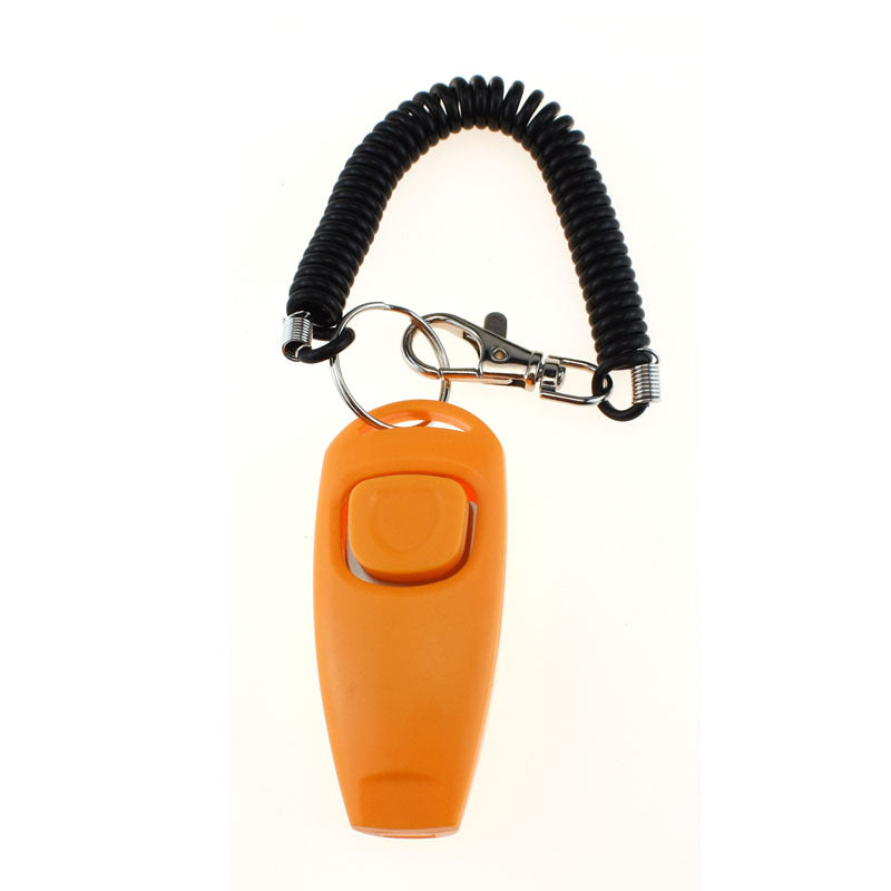 KFX-3091773 Two-in-One Pet Training Clicker and Whistle with Adjustable Wristband - Multiple Color Options Available