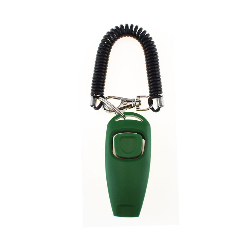 KFX-3091773 Two-in-One Pet Training Clicker and Whistle with Adjustable Wristband - Multiple Color Options Available