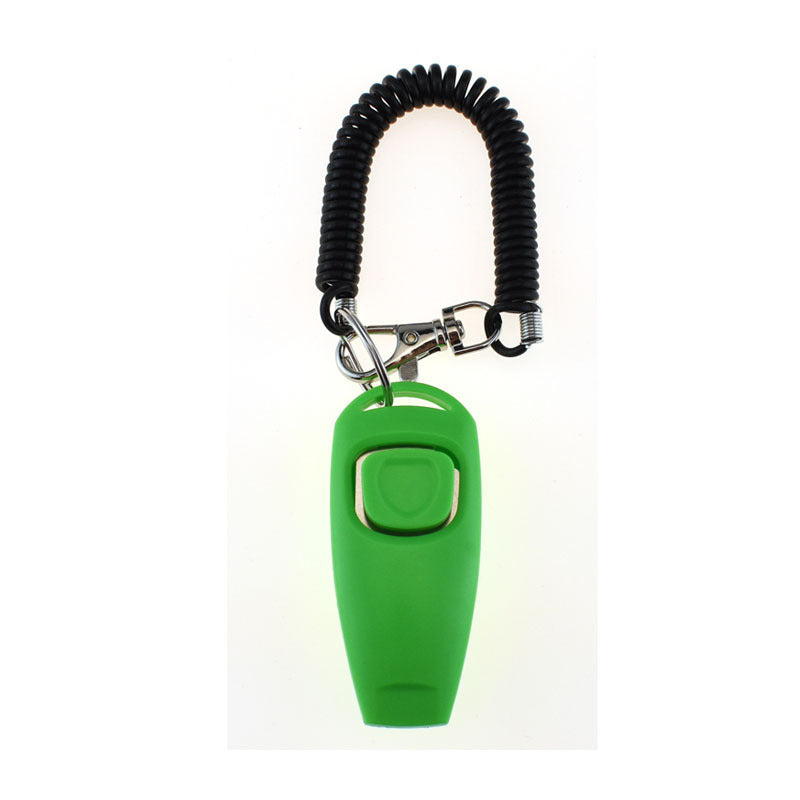 KFX-3091773 Two-in-One Pet Training Clicker and Whistle with Adjustable Wristband - Multiple Color Options Available