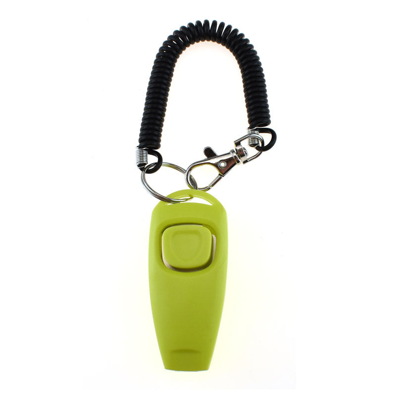 KFX-3091773 Two-in-One Pet Training Clicker and Whistle with Adjustable Wristband - Multiple Color Options Available