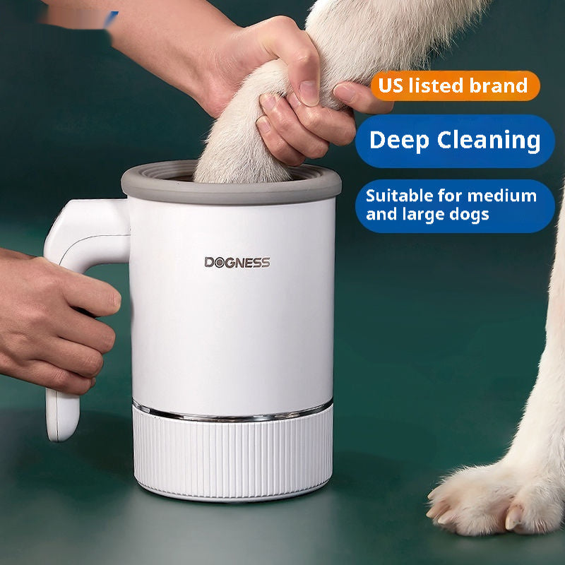 KFX-3092413 Pet Foot Washing Machine for Dogs and Cats - Easy Paw Cleaner in Velvet White, Cream Green, Cherry Blossom Powder