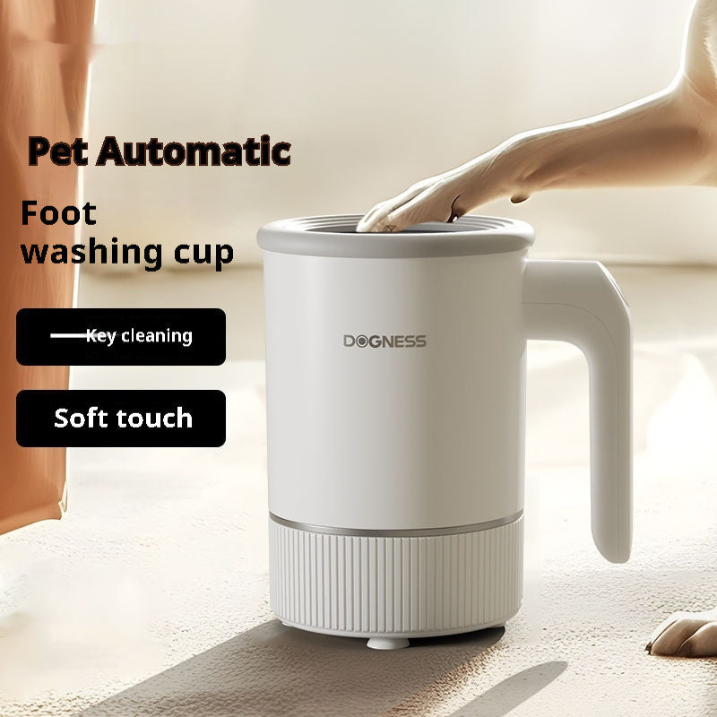 KFX-3092413 Pet Foot Washing Machine for Dogs and Cats - Easy Paw Cleaner in Velvet White, Cream Green, Cherry Blossom Powder