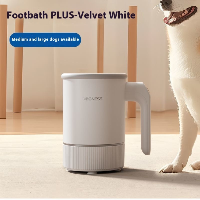 KFX-3092413 Pet Foot Washing Machine for Dogs and Cats - Easy Paw Cleaner in Velvet White, Cream Green, Cherry Blossom Powder
