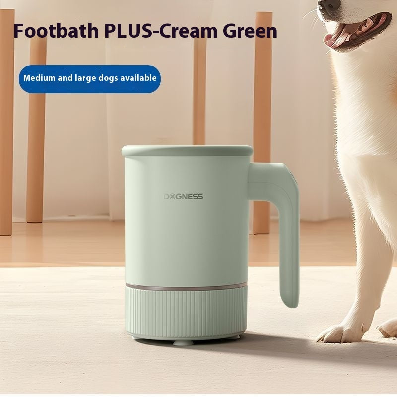 KFX-3092413 Pet Foot Washing Machine for Dogs and Cats - Easy Paw Cleaner in Velvet White, Cream Green, Cherry Blossom Powder