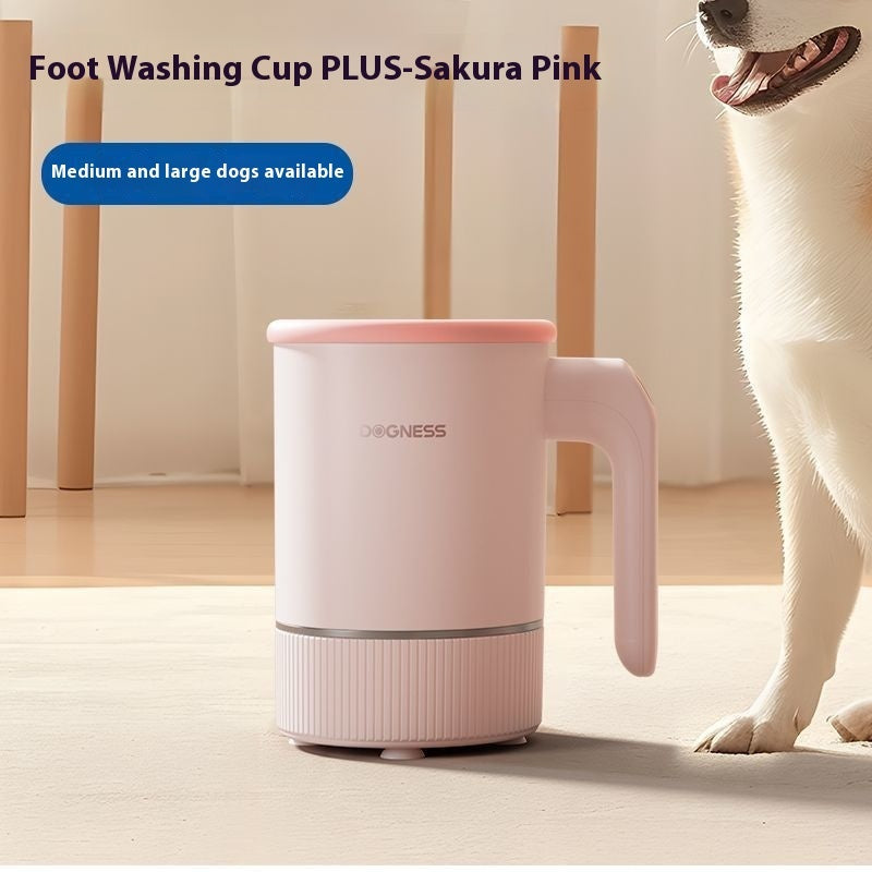 KFX-3092413 Pet Foot Washing Machine for Dogs and Cats - Easy Paw Cleaner in Velvet White, Cream Green, Cherry Blossom Powder