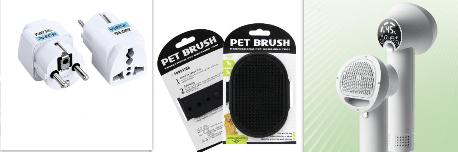 KFX-3092541 Smart Pet Hair Dryer with Comb Attachment for Dogs and Cats - Silent, Safe Grooming Tool