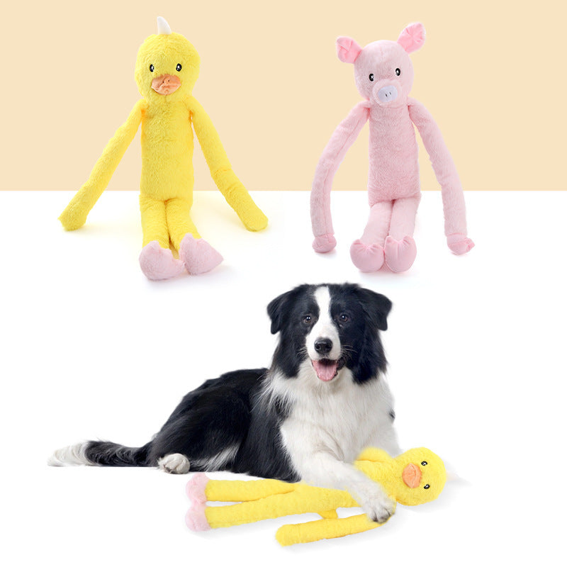 KFX-3094205 Interactive Plush Dog Toy with Rattle and Chewing Function for Golden Retrievers and Large Breeds