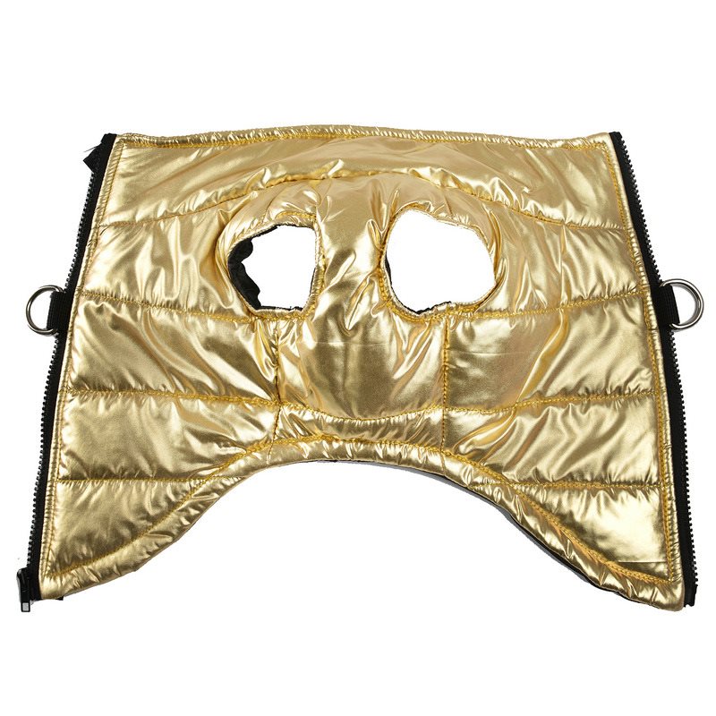 KFX-3096381 Cozy Autumn and Winter Dog Vest Jacket in Red, Pink, Blue, Gold, and Silver - Sizes SM to XXXL