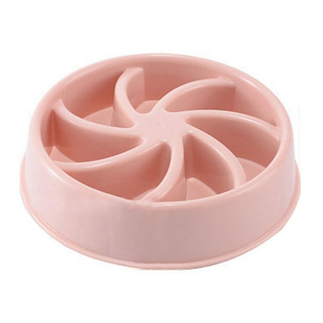 KFX-3096893 Slow Feed Bowl for Dogs and Cats - Plastic Choke Prevention Design in Various Styles and Colors