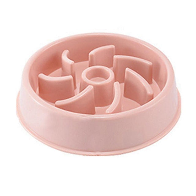KFX-3096893 Slow Feed Bowl for Dogs and Cats - Plastic Choke Prevention Design in Various Styles and Colors