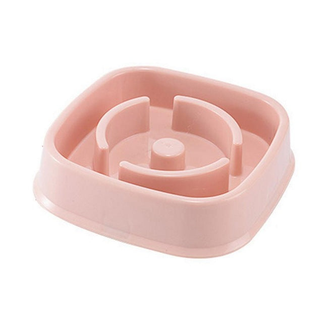 KFX-3096893 Slow Feed Bowl for Dogs and Cats - Plastic Choke Prevention Design in Various Styles and Colors