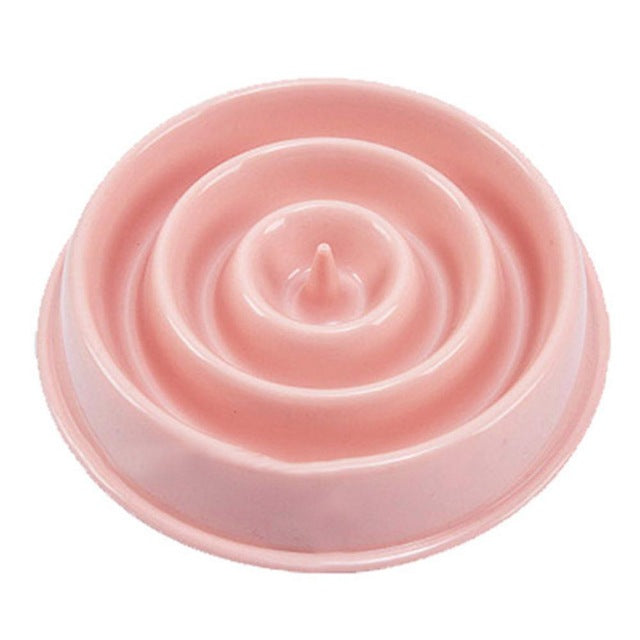 KFX-3096893 Slow Feed Bowl for Dogs and Cats - Plastic Choke Prevention Design in Various Styles and Colors