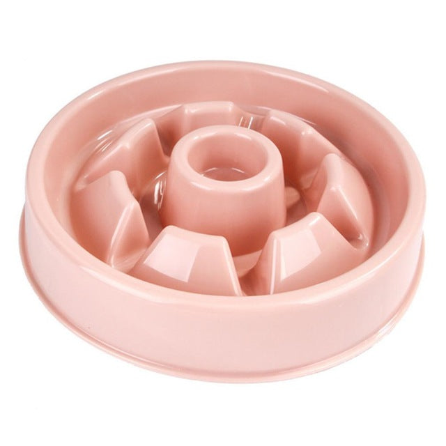 KFX-3096893 Slow Feed Bowl for Dogs and Cats - Plastic Choke Prevention Design in Various Styles and Colors