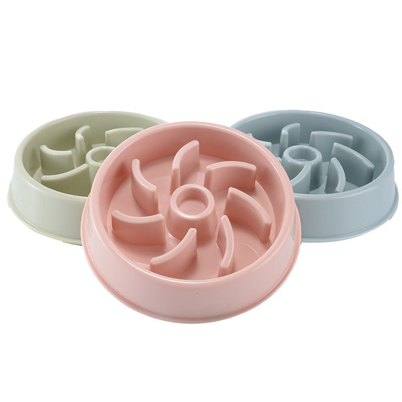 KFX-3096893 Slow Feed Bowl for Dogs and Cats - Plastic Choke Prevention Design in Various Styles and Colors