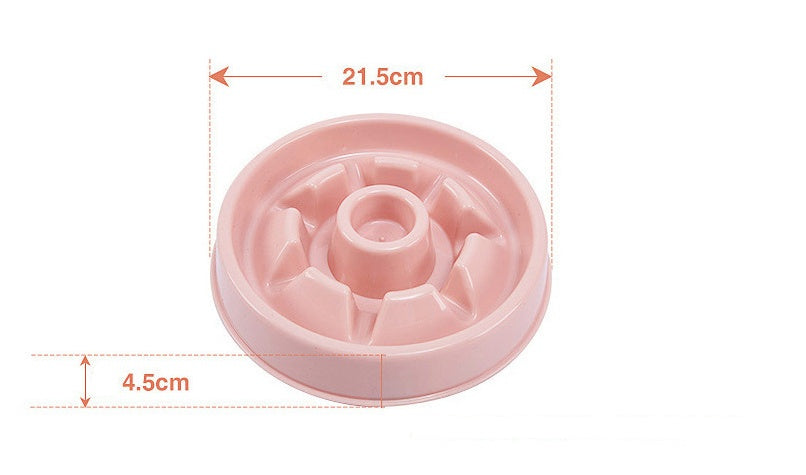 KFX-3096893 Slow Feed Bowl for Dogs and Cats - Plastic Choke Prevention Design in Various Styles and Colors
