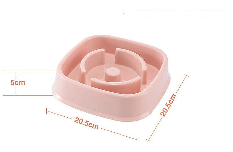 KFX-3096893 Slow Feed Bowl for Dogs and Cats - Plastic Choke Prevention Design in Various Styles and Colors