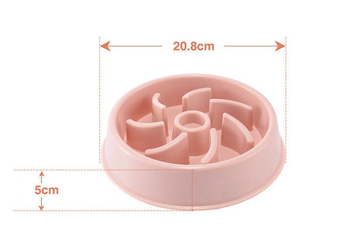 KFX-3096893 Slow Feed Bowl for Dogs and Cats - Plastic Choke Prevention Design in Various Styles and Colors