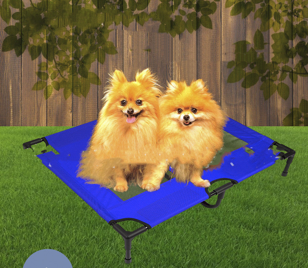 KFX-3100349 Portable Folding Pet Trampoline Bed - Durable Steel Frame with Breathable Oxford Cloth Cover