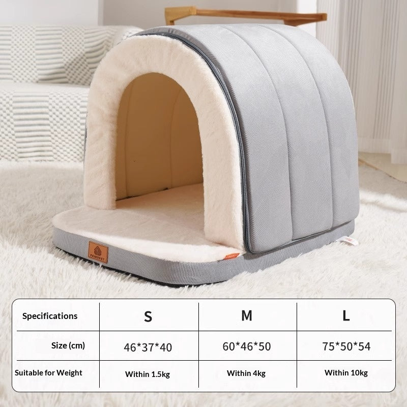 KFX-3102525 Fully Enclosed Insulated Dog House Tent for Outdoor Comfort and Warmth