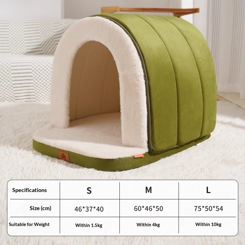 KFX-3102525 Fully Enclosed Insulated Dog House Tent for Outdoor Comfort and Warmth