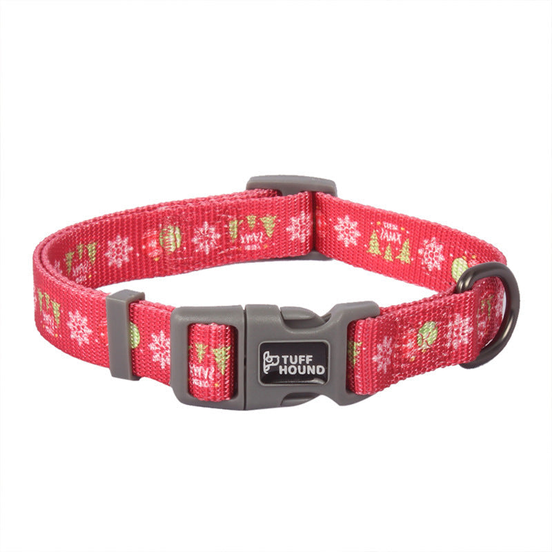KFX-3104445 Nylon Dog Traction Collar with Letter Pattern for All Seasons, Multiple Sizes Available
