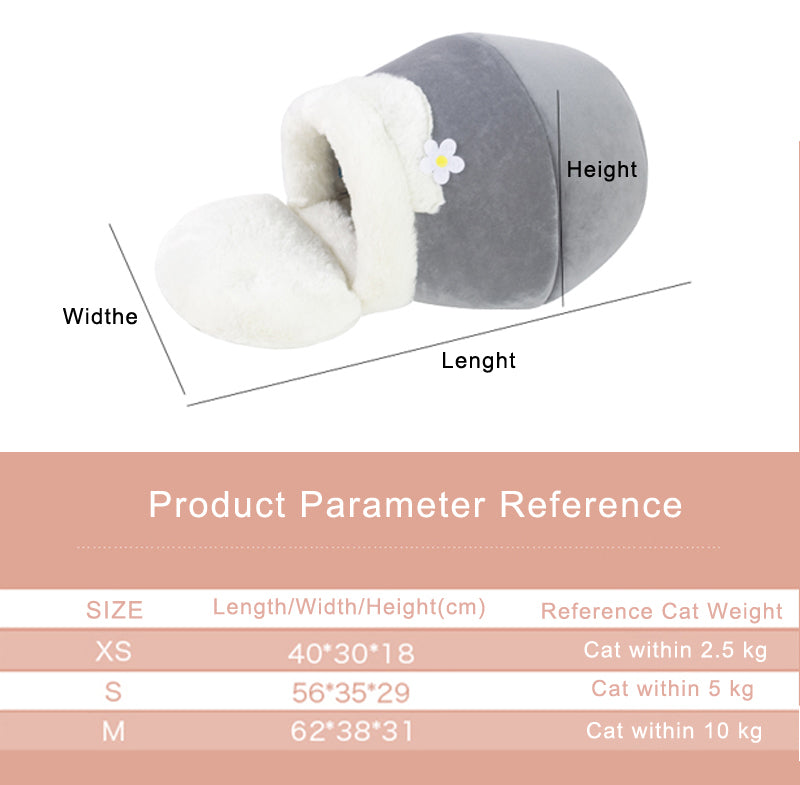 KFX-3106493 Cozy 3-in-1 Cat and Dog House with Soft Basin Shape for Ultimate Comfort