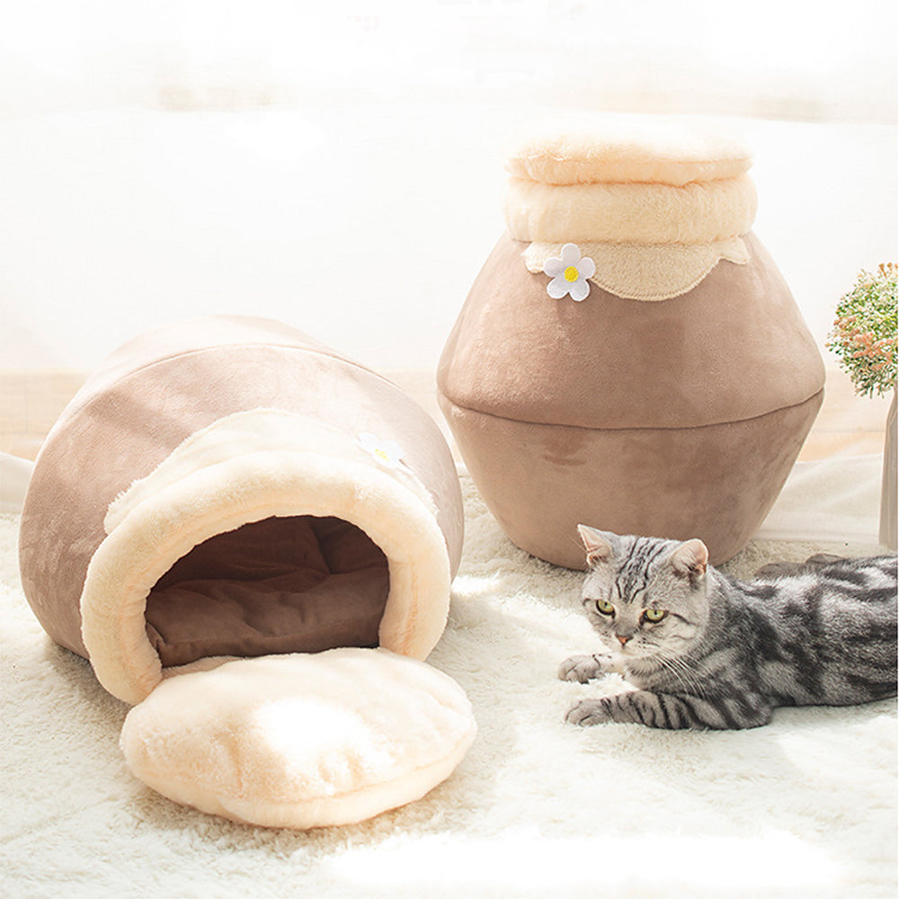 KFX-3106493 Cozy 3-in-1 Cat and Dog House with Soft Basin Shape for Ultimate Comfort