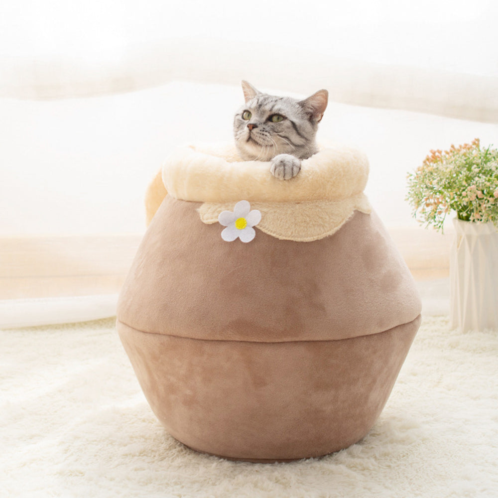 KFX-3106493 Cozy 3-in-1 Cat and Dog House with Soft Basin Shape for Ultimate Comfort