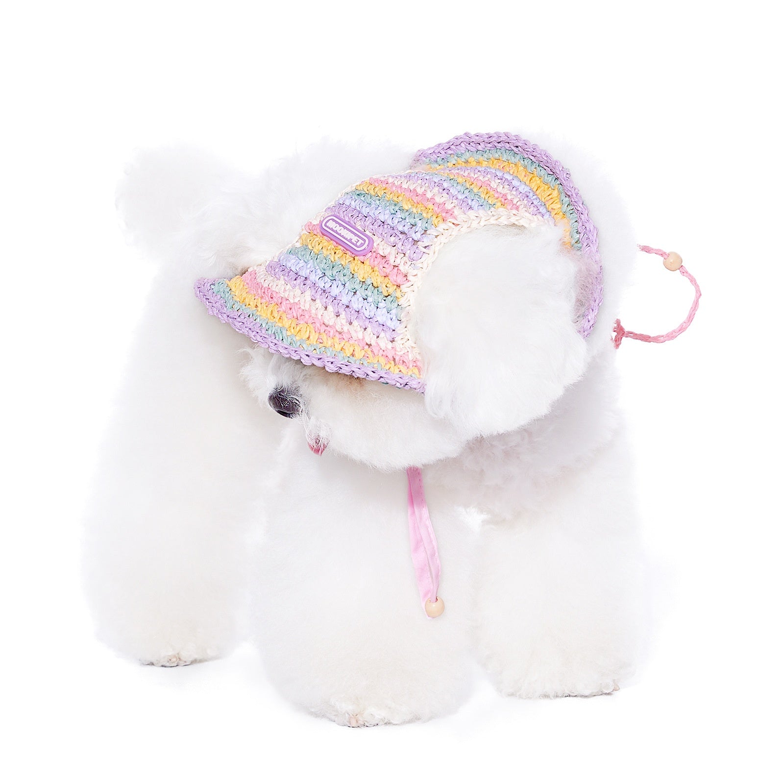 KFX-3107005 Summer Woven Sun Hat for Small Dogs - Casual Style for Yorkshire & Bichon