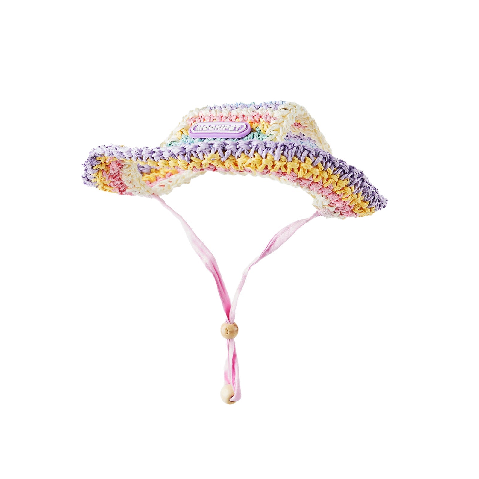 KFX-3107005 Summer Woven Sun Hat for Small Dogs - Casual Style for Yorkshire & Bichon