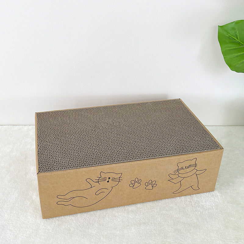KFX-3108413 Corrugated Paper Cat Scratch Board Toy for Interactive Play - 42x23x26cm
