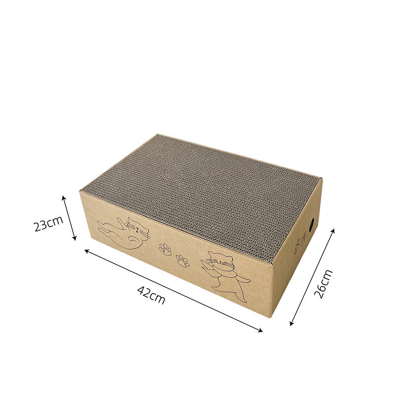 KFX-3108413 Corrugated Paper Cat Scratch Board Toy for Interactive Play - 42x23x26cm