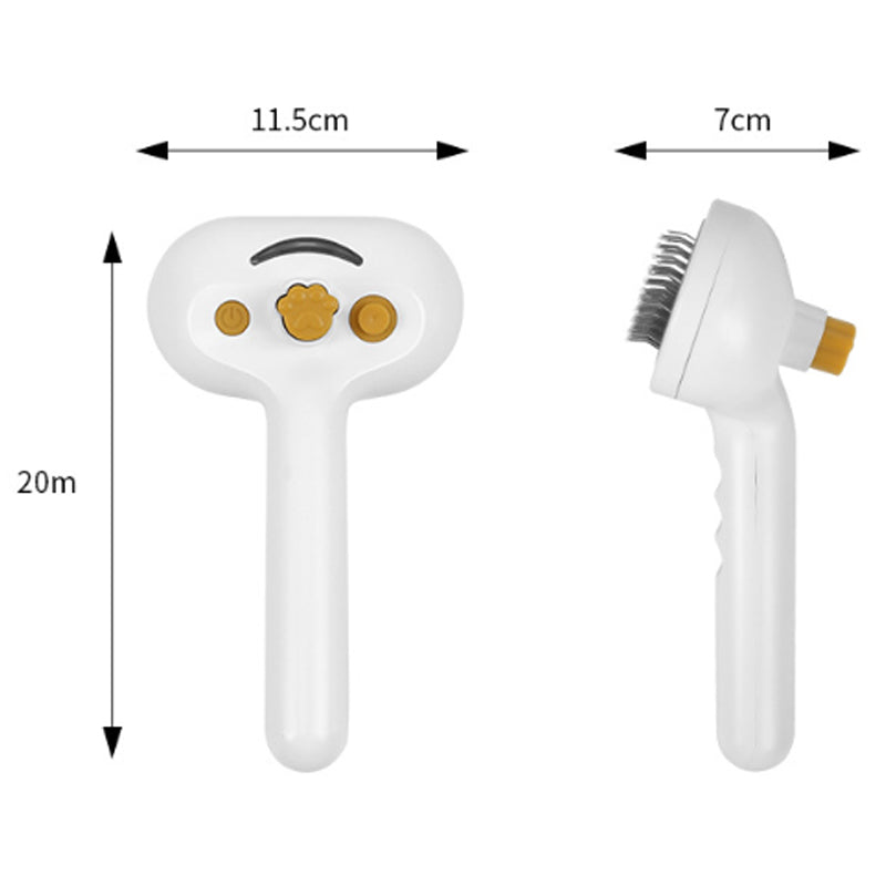 KFX-3109693 Water Brush for Dogs and Cats with Steam Massage and Self-Cleaning Slicker Brush for Shedding