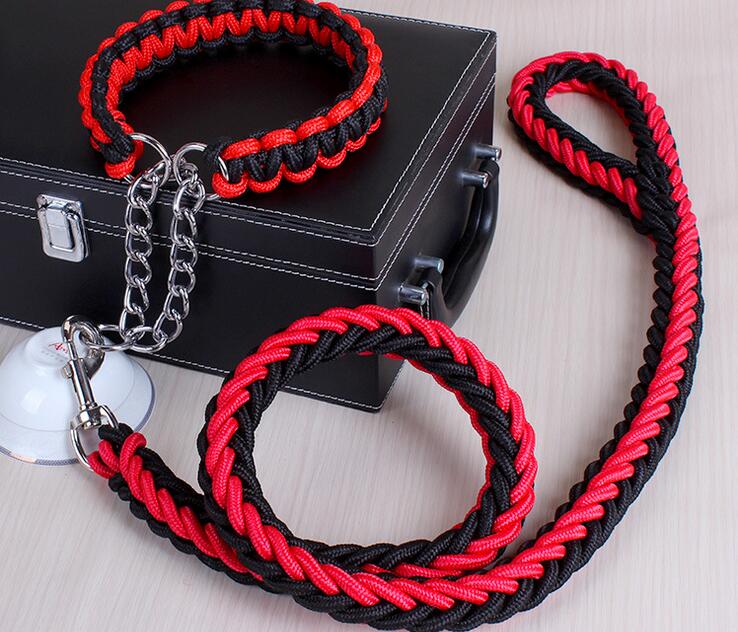 KFX-3110205 Adjustable Dog Collar and Leash Set - Multiple Sizes Available (S-XL)