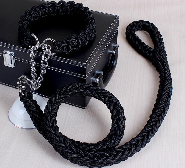 KFX-3110205 Adjustable Dog Collar and Leash Set - Multiple Sizes Available (S-XL)