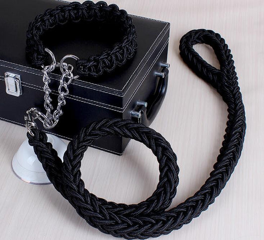 KFX-3110205 Adjustable Dog Collar and Leash Set - Multiple Sizes Available (S-XL)