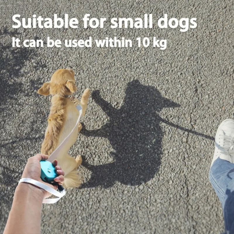 KFX-3111997 Retractable Mini Dog Leash - Portable Nylon Traction Belt for Small to Medium Pets