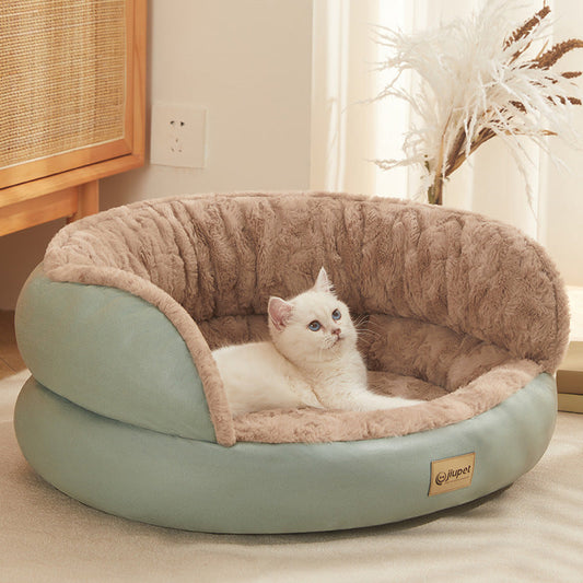 KFX-3112253 Universal Sofa Kennel for Pets - Warm Cloth Bed with Green and Gray Options