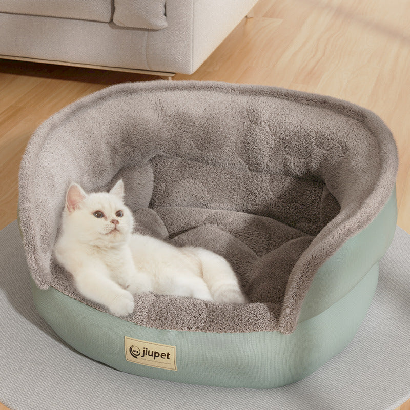 KFX-3112253 Universal Sofa Kennel for Pets - Warm Cloth Bed with Green and Gray Options
