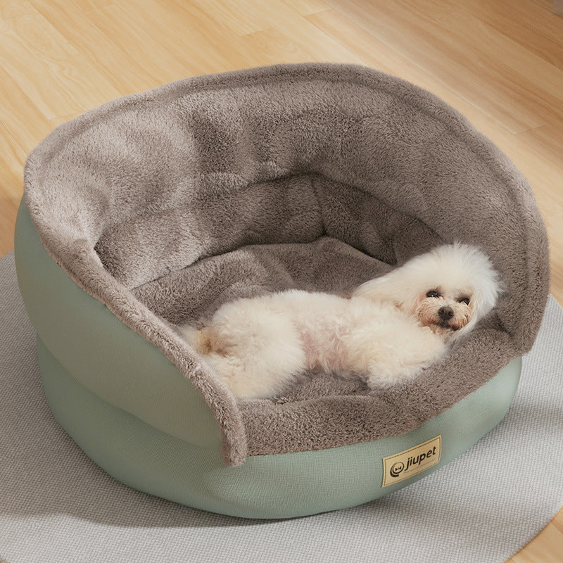 KFX-3112253 Universal Sofa Kennel for Pets - Warm Cloth Bed with Green and Gray Options