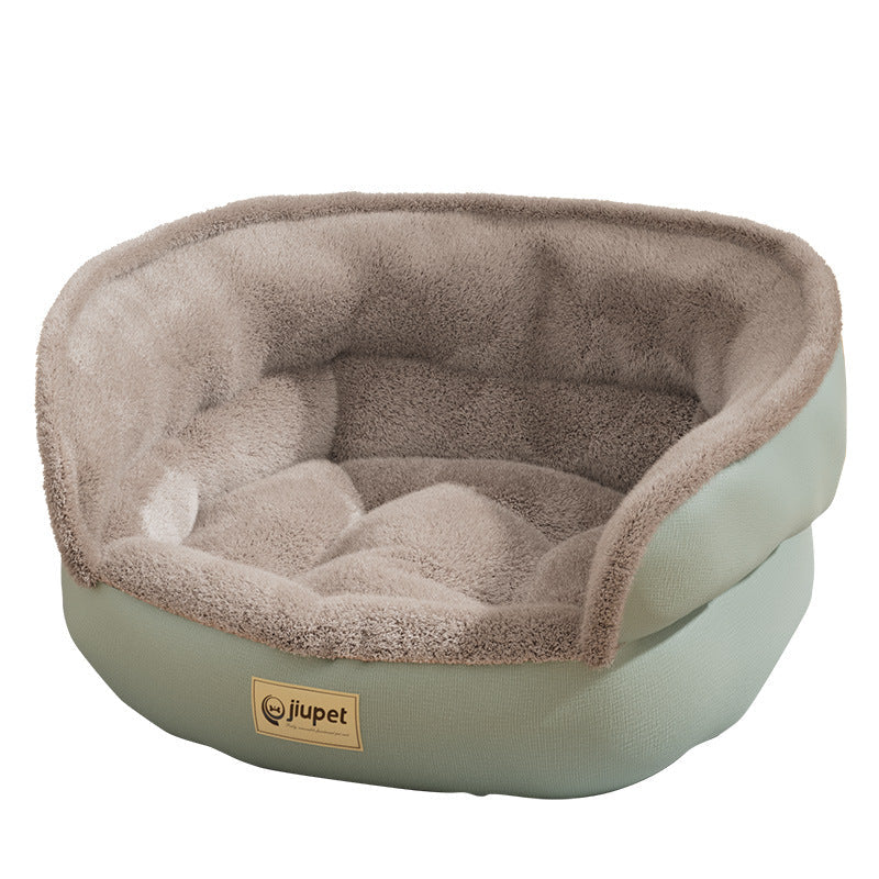 KFX-3112253 Universal Sofa Kennel for Pets - Warm Cloth Bed with Green and Gray Options