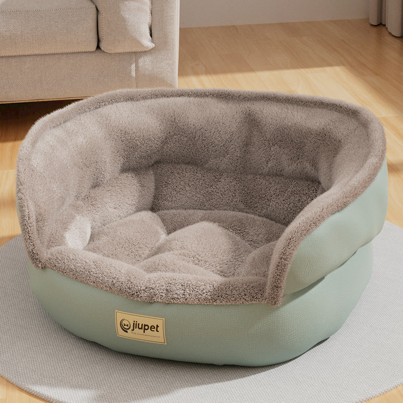 KFX-3112253 Universal Sofa Kennel for Pets - Warm Cloth Bed with Green and Gray Options