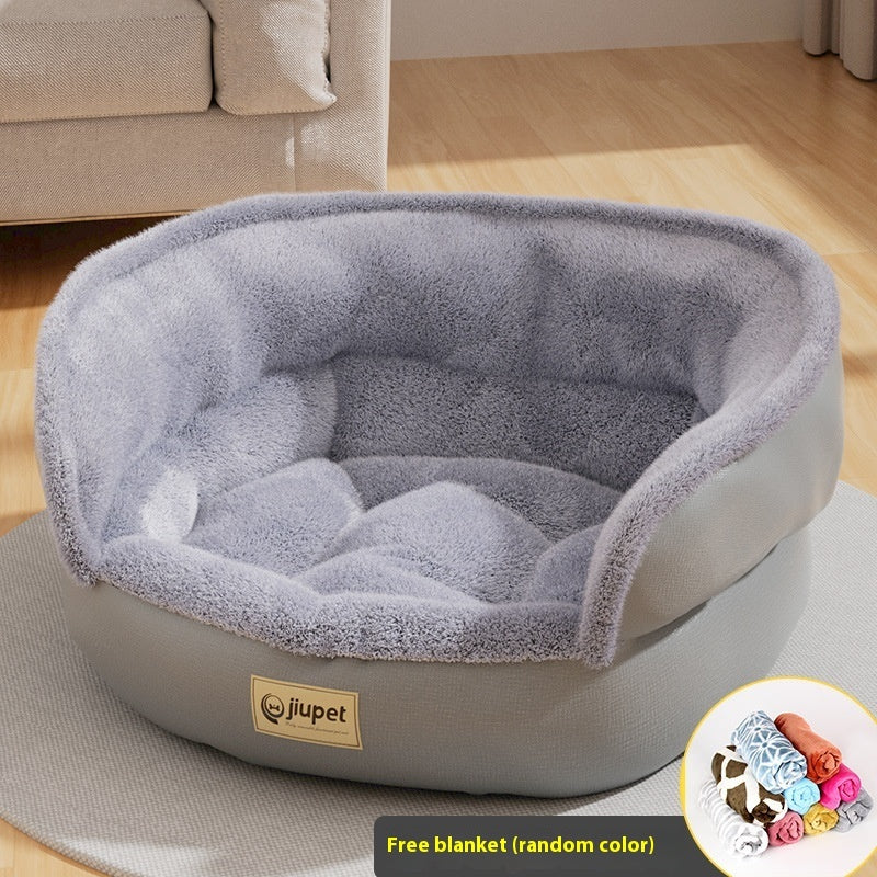 KFX-3112253 Universal Sofa Kennel for Pets - Warm Cloth Bed with Green and Gray Options