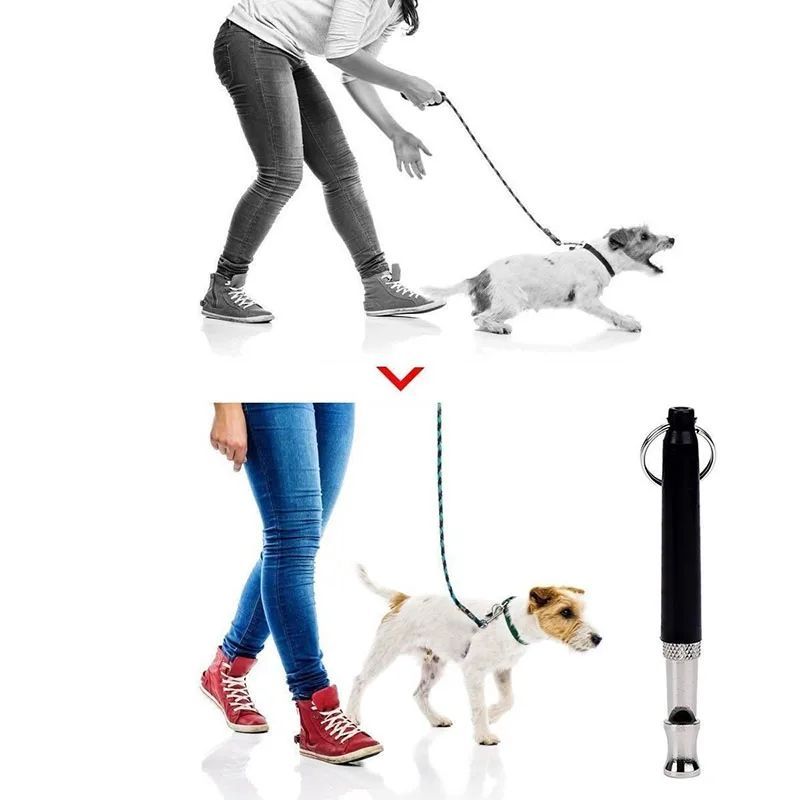 KFX-3113661 Ultrasonic Dog Training Whistle with Adjustable Keychain, Portable Copper Design