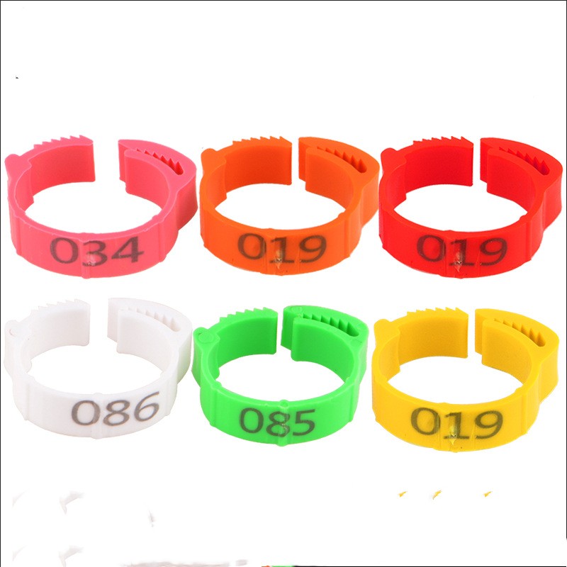 KFX-3115965 Chicken Foot Identification Ring with Stitch Marker for Poultry - 25 Pack