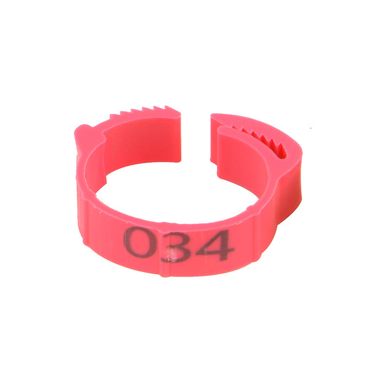 KFX-3115965 Chicken Foot Identification Ring with Stitch Marker for Poultry - 25 Pack